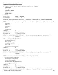 Chapter 15 Compare ECF hypertonicity to ECF hypotonicity