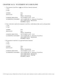 Chapter 14 Cash flows from financing activities, as part of the