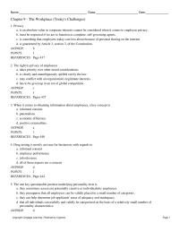 Business Ethics Chapter 9 Test Results Can Made Known Any All