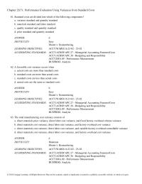 Chapter 22 Myers Corporation has the following data related to direct materials costs for