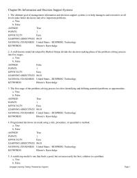 Chapter 6 In the context of financial management information systems
