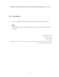 Communications Chapter 3 Business documents must be created by graphic designers