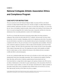 Management Chapter 6 Homework The NCAA was formed under the premise of protecting student