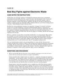 Management Chapter 20 Homework Electronic Waste Encouraging Consumers Recycle Best Buy