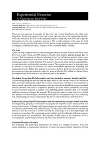 A Negotiation Role-Play
