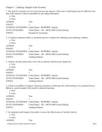 Chapter 1 Economy national Standards United States&nbsp;