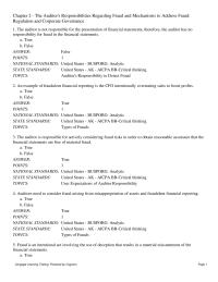 Chapter 2 How Must Auditor Address Fraud The