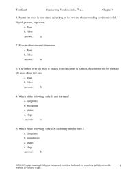 Civil Engineering Chapter 9 True False 2016 Cengage Learning May Not