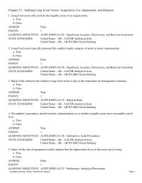 Chapter 12 The auditor would be most likely to request a schedule