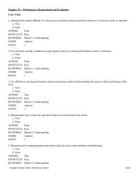 Chapter 19 Actual prices for similar items should not be compared
