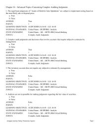 Chapter 16 Level Assets Auditors Will Use Information The