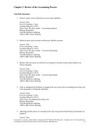 Accounting Chapter 2 Owners’ equity can be expressed as assets minus