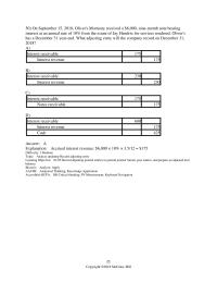 Accounting Chapter 2 What adjusting entry will the company record&nbsp;
