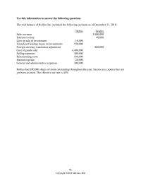 Accounting Chapter 4 There was a negative foreign currency translation adjustment