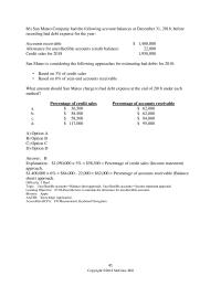 Accounting Chapter 7 San Mateo Company had the following account balances