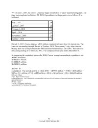 Accounting Chapter 10 the Crocus Company began construction of a new manufacturing