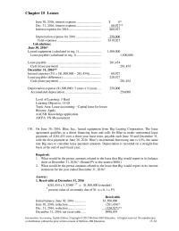 Accounting Chapter 15 For This Lease A The Lease Payment