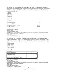 Accounting Chapter 16 Woody Corp. had taxable income of $8,000 in the current