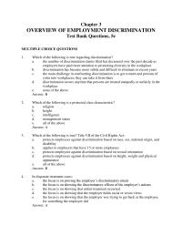 Chapter 3 Disparate Treatment Case Involving Pretext Which