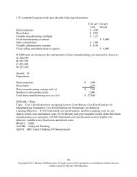 Accounting Chapter 1 C explanation Direct Costs Include The Cost Clay