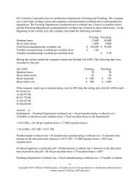 Accounting Chapter 2 Education Mahon Corporation Has Two Production Departments
