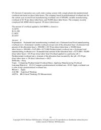 Accounting Chapter 2 Predetermined Overhead Rate Amount The Allocation base Incurred