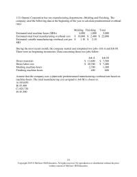Accounting Chapter 2 Lueckenh off Corporation uses a job-order costing system with a single