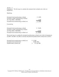 Accounting Chapter 2 Comans Corporation has two production departments