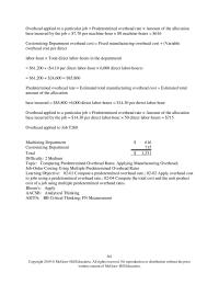 Accounting Chapter 2 The Machining Department’s predetermined overhead rate is based
