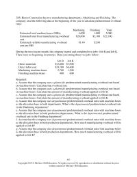 Accounting Chapter 2 Bierce Corporation has two manufacturing departments