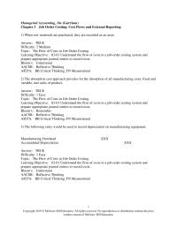 Accounting Chapter 3 If a company uses a predetermined overhead rate