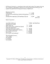 Accounting Chapter 3 Plasencia Corporation is a manufacturer that uses job-order
