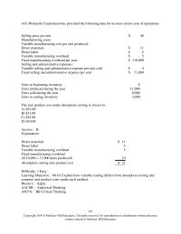 Accounting Chapter 6 Wolanski Corporation has provided the following data for its