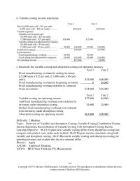 Accounting Chapter 6 What is the unit product cost for the month under variable