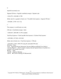 Accounting Chapter 6 Traceable Fixed Expenses Segment Ratio