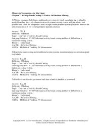 Accounting Chapter 7 Which Of the Following Would Probably The Most