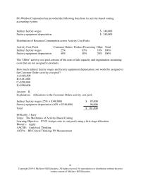 Accounting Chapter 7 ABC&nbsp;System The Percentage The Total Overhead