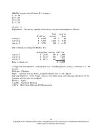 Accounting Chapter 7 The cost per unit of Product B is closest to