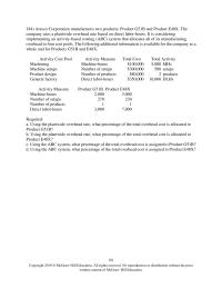Accounting Chapter 7 Distribution Of resource Consumption Across Activity Cost Pools