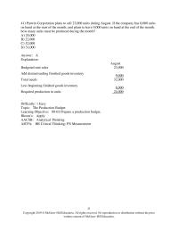 Accounting Chapter 8 Frolic Corporation has budgeted sales and production over