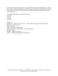 Accounting Chapter 8 Smith Corporation makes and sells a single product called
