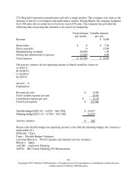 Accounting Chapter 9 Rogstad Corporation manufactures and sells a single product