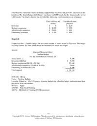 Accounting Chapter 9 Occupancy Expenses Are 8100 Per Month Plus 200