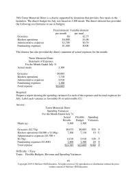Accounting Chapter 9 Hard topic Flexible Budget Variances Revenue And Spending