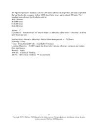 Accounting Chapter 10 Waste on the production line will result in an unfavorable