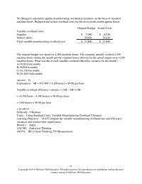Accounting Chapter 10 Mongar Corporation applies manufacturing overhead&nbsp;