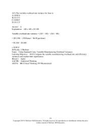 Accounting Chapter 10 The materials quantity variance for February