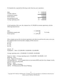Accounting Chapter 11 Weafer Inc. reported the following results from last year’s