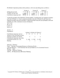 Accounting Chapter 12 Holden Corporation produces three products
