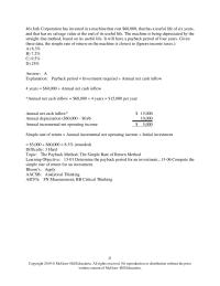 Accounting Chapter 13 Pontic Manufacturing Corporation is considering an investment